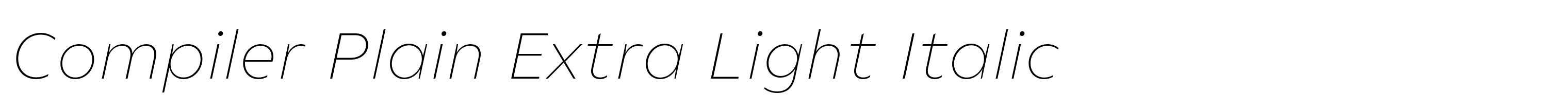 Compiler Plain Extra Light Italic